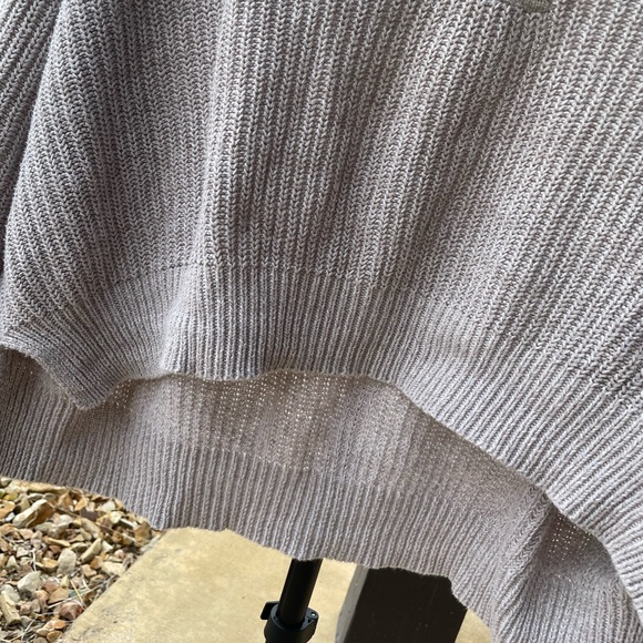 Gimmicks beige cotton knit oversized crop dolman sweater - Picture 8 of 12